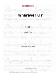 Notas, acordes UMI, V (BTS) - ​‎wherever u r