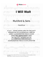 Notas, acordes Mumford & Sons - I Will Wait