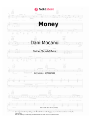 Notas, acordes Dani Mocanu - Money