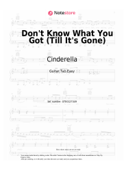 Notas, acordes Cinderella - Don't Know What You Got (Till It's Gone)