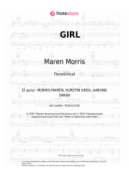 Notas, acordes Maren Morris - GIRL