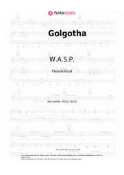 Notas, acordes W.A.S.P. - Golgotha