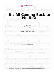 Notas, acordes McFly, Danny Jones - It's All Coming Back to Me Now