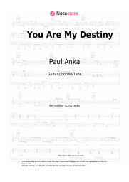 Notas, acordes Paul Anka - You Are My Destiny