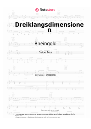 Notas, acordes Rheingold - Dreiklangsdimensionen