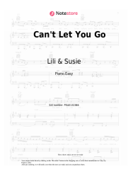 Notas, acordes Lili & Susie - Can't Let You Go