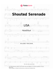 Notas, acordes LiSA (JPN) - Shouted Serenade