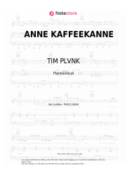 Notas, acordes TIM PLVNK - ANNE KAFFEEKANNE
