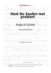 Notas, acordes Kings of Günter, Reis Against The Spülmachine - Hast Du Saufen mal probiert