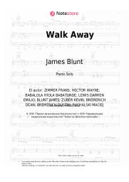 Notas, acordes Alle Farben, James Blunt - Walk Away