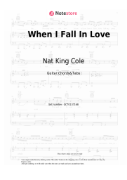 Notas, acordes Nat King Cole - When I Fall In Love