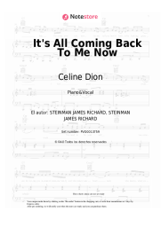 Notas, acordes Celine Dion - It's All Coming Back To Me Now