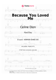 Notas, acordes Celine Dion - Because You Loved Me