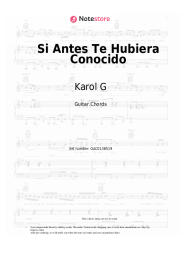 Notas, acordes Karol G - Si Antes Te Hubiera Conocido