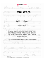 Notas, acordes Keith Urban - We Were