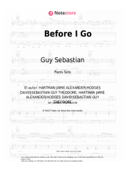 Notas, acordes Guy Sebastian - Before I Go