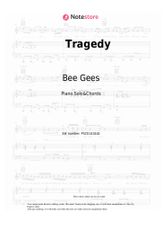 Notas, acordes Bee Gees - Tragedy