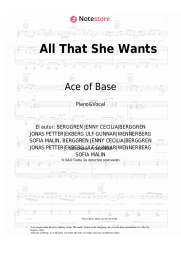 Notas, acordes Ace of Base - All That She Wants
