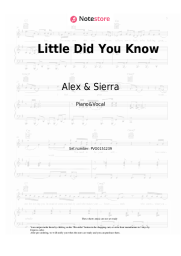 Notas, acordes Alex & Sierra - Little Did You Know