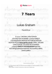 Notas, acordes Lukas Graham - 7 Years