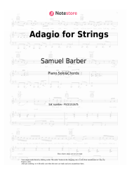 Notas, acordes Samuel Barber - Adagio for Strings