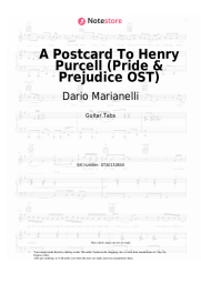 Notas, acordes Dario Marianelli - A Postcard To Henry Purcell (Pride & Prejudice OST)