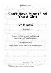 Notas, acordes Dylan Scott - Can’t Have Mine (Find You A Girl)