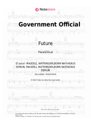 Notas, acordes Future - Government Official