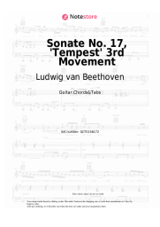 Notas, acordes Ludwig van Beethoven - Sonate No. 17, 'Tempest' 3rd Movement