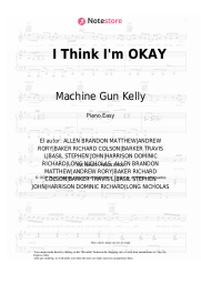 Notas, acordes Machine Gun Kelly, Yungblud, Travis Barker - I Think I'm OKAY