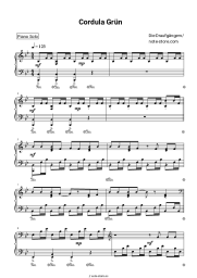 Notas, acordes Die Draufgänger - Cordula Grün