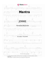 Notas, acordes JENNIE - Mantra