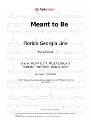 Notas, acordes Bebe Rexha, Florida Georgia Line - Meant to Be
