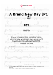 Notas, acordes BTS, Zara Larsson, Mura Masa - A Brand New Day [Pt. 2]