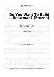 Notas, acordes Kristen Bell - Do You Want To Build a Snowman? (Frozen)