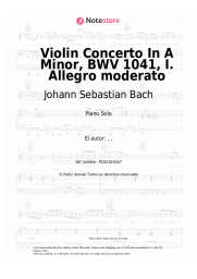 undefined Johann Sebastian Bach - Violin Concerto In A Minor, BWV 1041, I. Allegro moderato