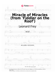 Notas, acordes Leonard Frey, Jerry Bock, Sheldon Harnick - Miracle of Miracles (from 'Fiddler on the Roof')