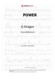 Notas, acordes G-Dragon - POWER