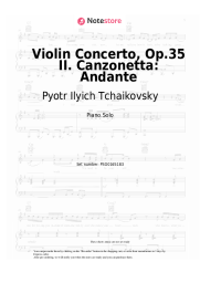 undefined Pyotr Ilyich Tchaikovsky - Violin Concerto, Op.35 II. Canzonetta: Andante