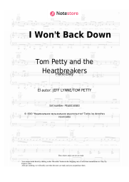 Notas, acordes Tom Petty and the Heartbreakers - I Won't Back Down