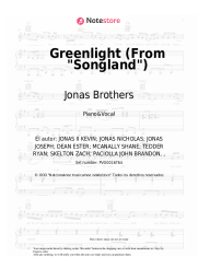 Notas, acordes Jonas Brothers - Greenlight (From Songland)