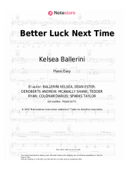 Notas, acordes Kelsea Ballerini - Better Luck Next Time