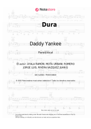 Notas, acordes Daddy Yankee - Dura