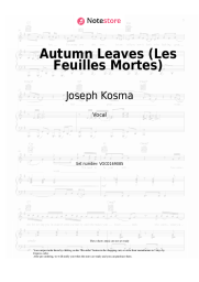 Notas, acordes Joseph Kosma - Autumn Leaves (Les Feuilles Mortes)