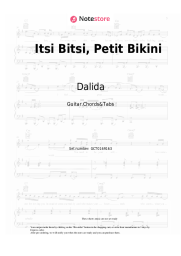 Notas, acordes Dalida - Itsi Bitsi, Petit Bikini