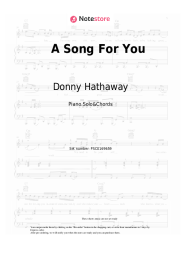 Notas, acordes Donny Hathaway - A Song For You