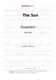 Notas, acordes Soap&Skin - The Sun