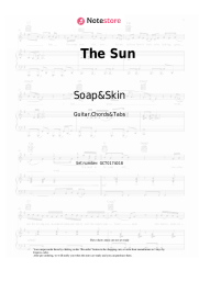 Notas, acordes Soap&Skin - The Sun