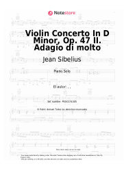 Notas, acordes Jean Sibelius - Violin Concerto In D Minor, Op. 47  II. Adagio di molto