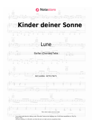 Notas, acordes Lune - Kinder deiner Sonne